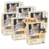 Bozita Tetra przekąski w sosie z kaczką – 6 x 370 g karma dla kotów bez zbóż i cukru, bez techniki genetycznej, 7,5% białka i 5% zawartości tłuszczu – pyszna mokra karma dla smakoszy