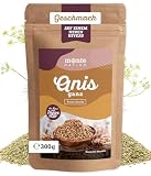 Anis ganz Monte Nativo (300 g) – aromatyczne nasiona anyżu idealne do herbaty anyżowej – delikatnie suszone i aromatyczne przyprawy idealne do gotowania i przyprawiania – intensywny aromat i smak