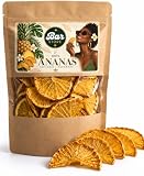 Barstore Suszony Ananas 100 g – Połówki Plastrów Ananasa – Suszone Owoce do Piña Colada, Koktajli, Mocktaili i Drinków – Tropikalna Dekoracja Koktajli – Do Domu i Gastronomii
