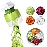 AUAUY Krajalnica do warzyw, 4 w 1 spiralizer do warzyw, spaghetti warzywne, spiralna krajalnica do warzyw do makaronu z cukinii, spaghetti marchewkowego, tagliatelle z ogórka