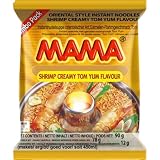 MAMA - makaron instant krewetki kremowe, 20 sztuk w opakowaniu (20 x 90 g) | Orientalny ramen w wielopaku Jumbo – marka makaronu nr 1 z Tajlandii, gotowy w kilka minut