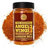 Angel's Wings BBQ Chicken Rub – 100 % naturalna aromatyczna przyprawa – Idealna mieszanka przypraw do wspaniałych dań z kurczaka z grilla – Duży słoik (210 g)