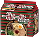Ichiran Hakata Curly noodle tonkotsu zupa ramen ze specjalnym sekretnym czerwonym wytrawnym sosem - 5 posiłków