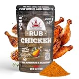 Poppamies Chicken BBQ Rub – 100% naturalna przyprawa BBQ – Sucha marynata i mieszanka przypraw. Specjalnie opracowana do kurczaka – 200 g