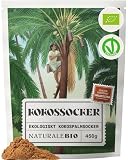NaturaleBio Bio Cukier Kokosowy Nierafinowany | 450 g. Nierafinowany cukier z kwiatu kokosa do pieczenia, napojów, deserów i codziennego słodzenia.