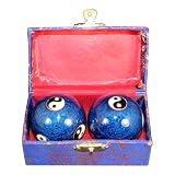 Baoding Balls z dzwonkiem,Baoding Balls z dzwonkiem Ćwiczenie odciążenia | Cloisonne Craft Chińskie kulki zdrowia pudełko Stress Relaks masaż dłoni palec trening zręcznościow