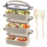 OITUGG Pudełko na lunch premium 3-warstwowe pudełko na lunch Bento dla dorosłych do pracy, pudełko na lunch 2200 ml, ze sztućcami i 3 przegródkami, regulowane, szczelne, nie zawiera BPA, można używać
