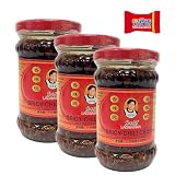 Lao Gan Ma Crispy Chilli w oleju, 210 g x 3 sztuki, chrupiące chili w ostrym oleju, Trinovi