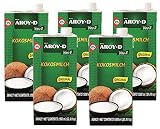Aroy-D - Mleko kokosowe – opakowanie 5 sztuk (5 x 1 l)