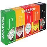 Tabasco Zestaw Sosów Pikantnych – Pakiet 5-sty (5×60 ml) Zestaw Sosów Pikantnych – Zawiera Original, Habanero, Chipotle, Green & Scorpion – Idealny jako Prezent i do Degustacji