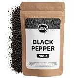 Spicy Welt Pieprz Czarny Ziarnisty (250g) – Całe Ziarna Pieprzu do Rosołu, Barszczu, Pierogów, Sosów, Ryb i Drobiu | Wyrazisty, Ostry, Aromatyczny | 100% Naturalny, Bez Dodatków