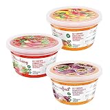 INSPIRE FOOD Owocowe perełki Popping Boba do Bubble Tea, 3 zestawy w opakowaniu, 100% wegańskie i bezglutenowe, z tapioki, bez sztucznych barwników, truskawka, mango, marakuja, po 450 g