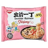Nissin Demae Ramen – Shrimp, pojedyncze opakowanie, makaron instant w stylu japońskim, o smaku krewetki/krewetek i azjatyckimi przyprawami, szybkie i łatwe przygotowanie, azjatyckie jedzenie (1 x 100 g)