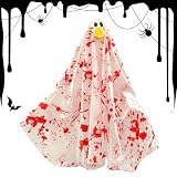 Straszna dekoracja Halloween, dekoracja kaczki Halloween, duch, krwawa upiorna statuetka, 57 cm, ozdoba biurko do aktywno?ci festiwalu, spotkaniu, ekspozycji, stó?, imprez?, do domu