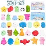 Nuseya Mochi Squishy Toys 30 szt nie duplikatów luzem Squishy Fidget zabawki na przyjęcie upominki Boże Narodzenie prezent urodzinowy dla dzieci dziewczyny chłopca walentynki Wielkanoc klasa nagrody