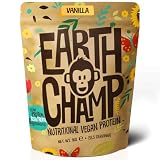 EarthChamp Wegański proszek białkowy waniliowy 1 kg na bazie roślin | Bez sztucznych słodzików – bez nabiału, glutenu, laktozy i soi, z witaminą D, B6 i B12, idealne do koktajli i smoothie