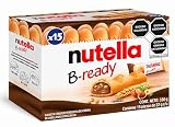 Ferrero: Nutella B-ready chrupiący wafel chleba w postaci mini bagietki nadziewanej kremową nutellą 15 sztuk 286 g [ import włoski]