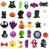 MOMAHUA Zestaw zabawek na Halloween Mochi Squishy, 30 szt. Halloween | Kawaii Squishy Zabawki Relief Stres, Mochi Squeeze Squeeze Śliczne Dynia Duch, Zabawki na imprezy