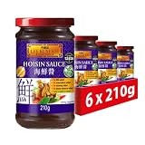 Lee Kum Kee Hoisin Sos wegański, bez dodatku konserwantów lub kolorów, 210 g (6 szt.)