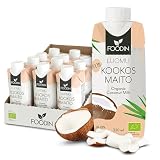 FOODIN Organiczne mleko kokosowe 330 ml (zestaw 12 sztuk) - Kremowe mleko kokosowe 17% Tłuszcz - Wegańskie, bezglutenowe - Idealne do Curry, Zup, Smoothie i Desery