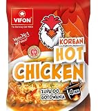 Vifon Korean Hot Chicken, Ekstra Pikantna Zupa z Nudlami o Smaku Kurczaka, 105g