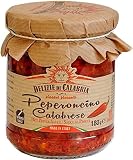 Delizie di Calabria - Kalabryjski Sos Chili (180g) | Z Kalabryjską Papryczką | Wyprodukowano we Włoszech | Intensywny i Zbalansowany Ostry Smak | Idealny do wielu dań