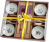 Dätenky Sushi Zestaw sztućców ceramicznych dla 4 osób niebieski