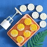 Forma do ciastek księżycowych, 50 g, 3D, szczęśliwe kwiaty, księżyc, ciasto, ciasto, zestaw do wyciskania ciasteczek, DIY, formy, akcesoria do pieczenia, tradycyjne, święto, ciastka, deser, babeczka,